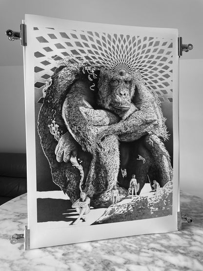 Stoned Ape Evolution - Fine Art Print - A1