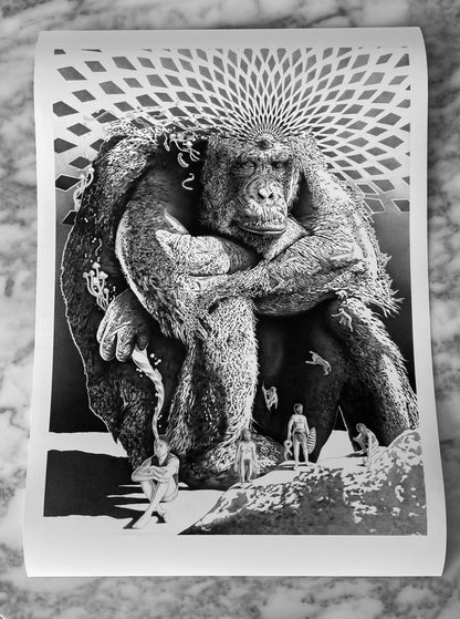 Stoned Ape Evolution - Fine Art Print - A1