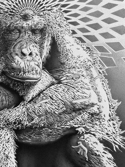 Stoned Ape Evolution - Fine Art Print - A1