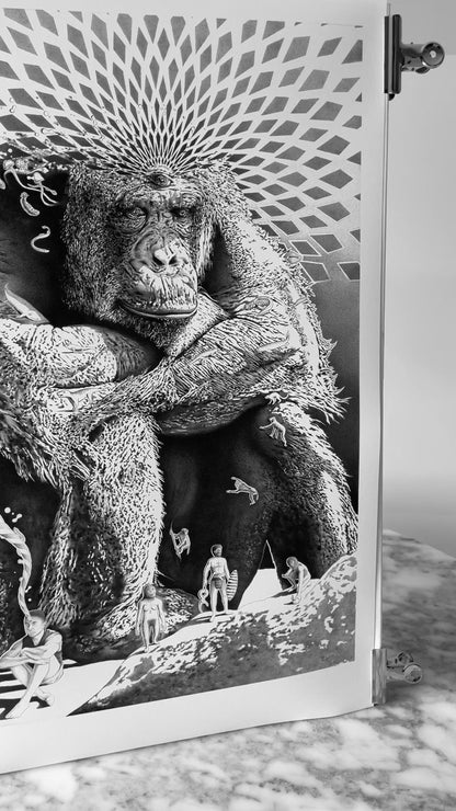 Stoned Ape Evolution - Fine Art Print - A1